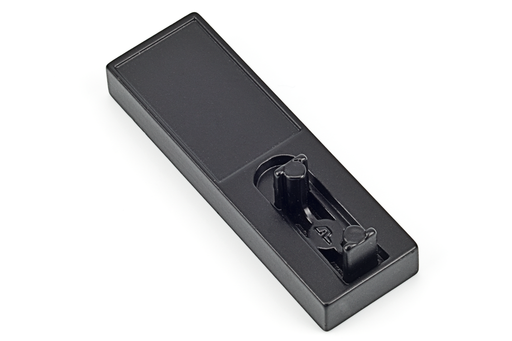 SOPORTE P/BARRA LINEA 1 LATERAL BIVALENTE ANCHO NEGRO