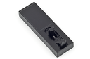 SOPORTE P/BARRA LINEA 1 LATERAL BIVALENTE ANCHO NEGRO