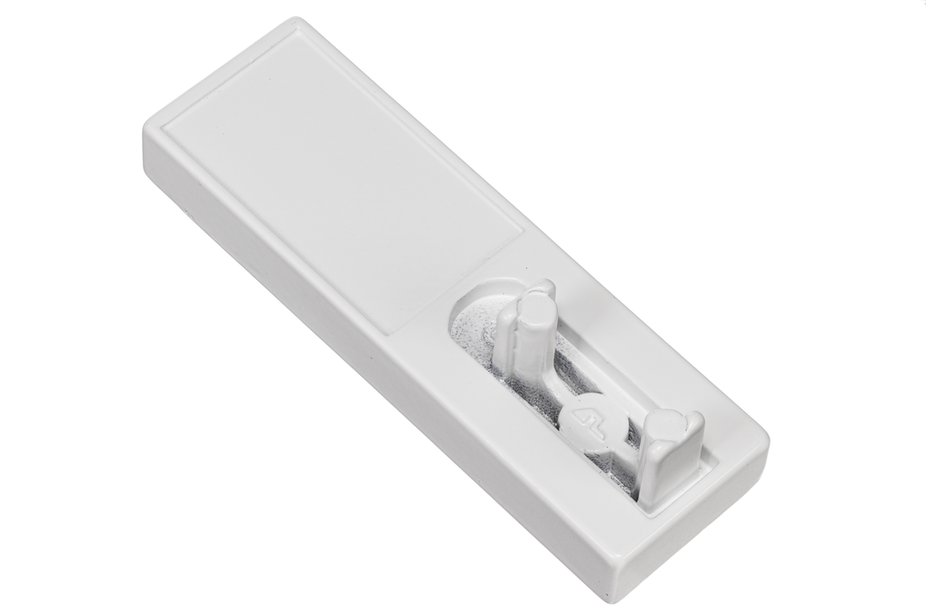 SOPORTE P/BARRA LINEA 1 LATERAL BIVALENTE ANCHO BLANCO