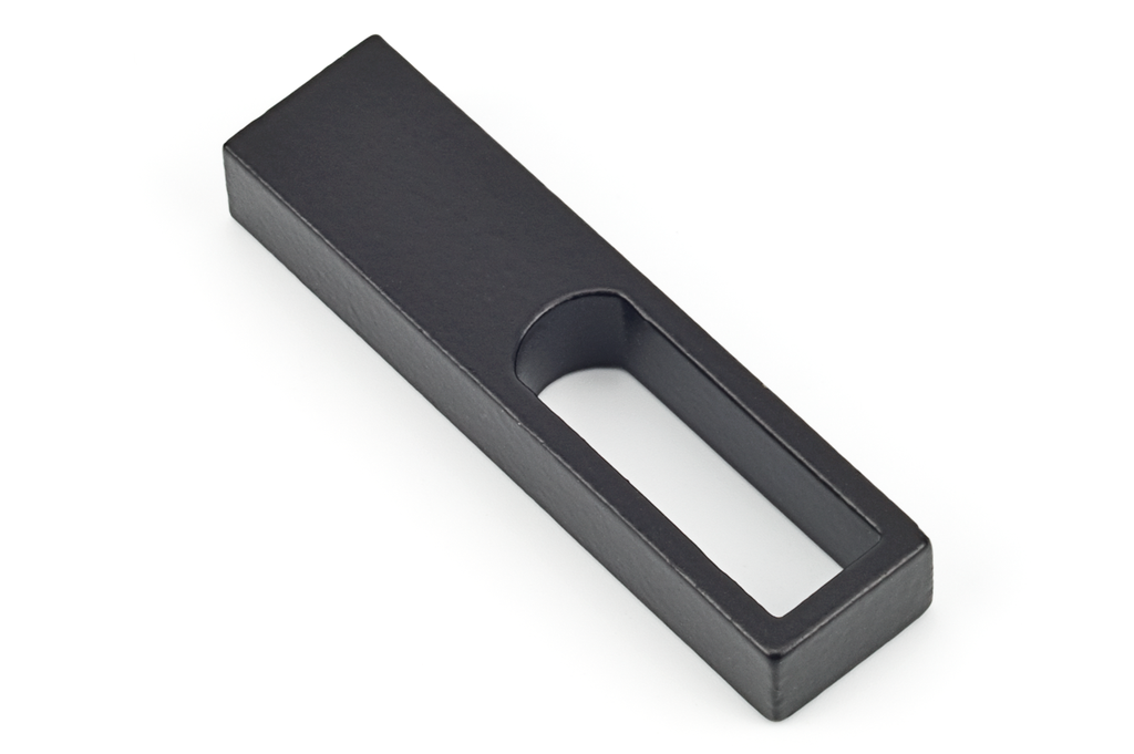SOPORTE P/BARRA LINEA 2 PASANTE NEGRO