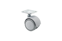 (KP) RUEDA "SLIK" D.40 S NYLON GRIS G GRIS C/PLETINA 38X38 MM. CKP025+CKP026 SD
