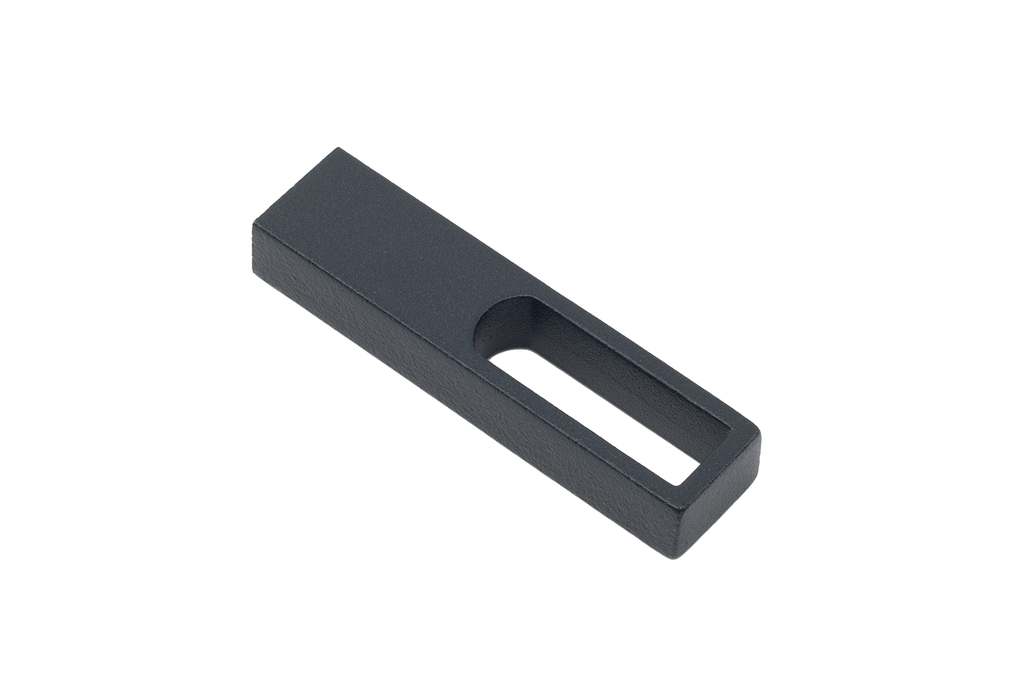 SOPORTE P/BARRA LINEA 2 PASANTE GRIS RAL7016