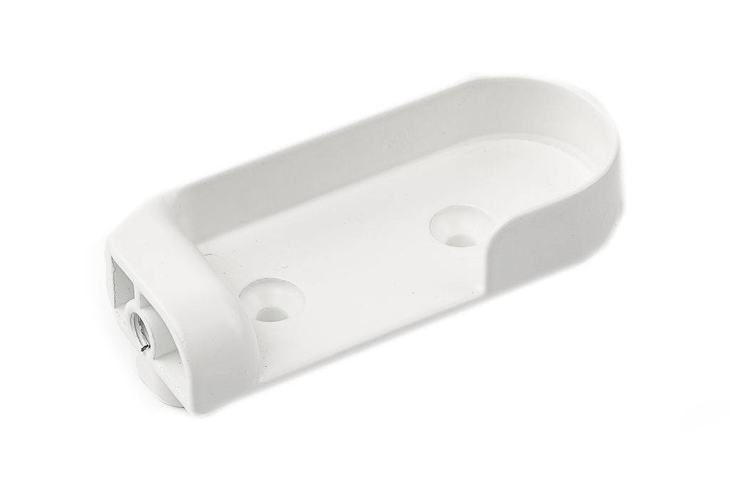 SOPORTE P/BARRA MUNDIAL LATERAL DERECHO H77 MM. BLANCO