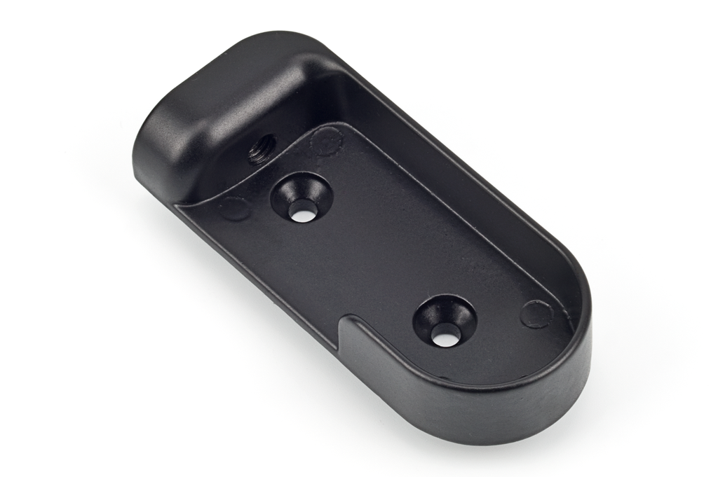 SOPORTE P/BARRA MUNDIAL LATERAL DERECHO H77 MM. NEGRO