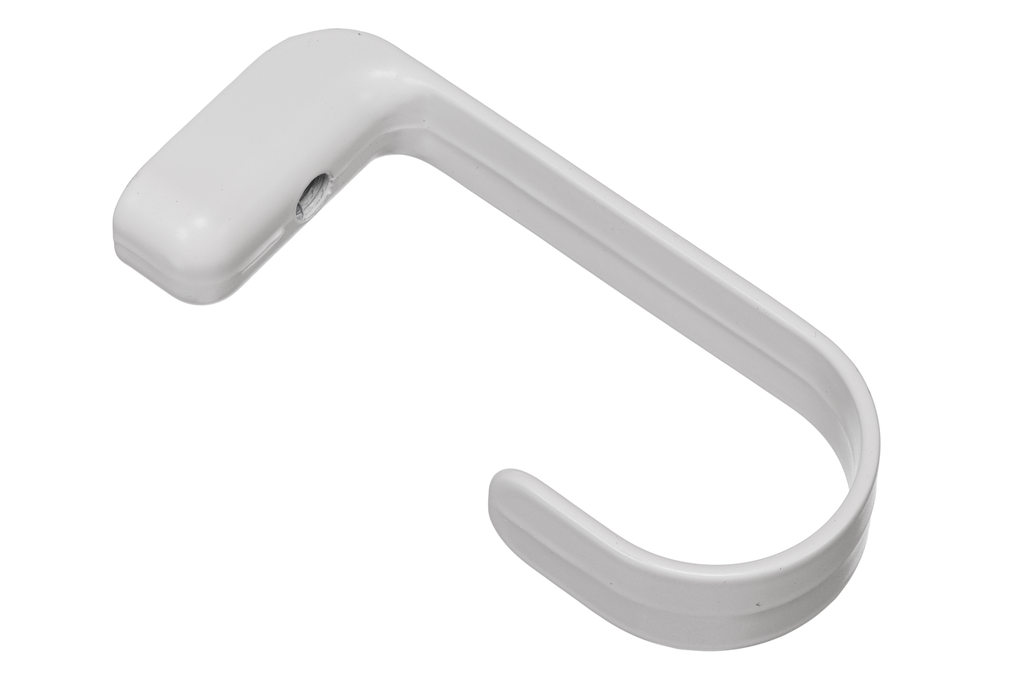 SOPORTE P/BARRA MUNDIAL SUPERIOR PASANTE H77 MM. BLANCO