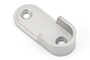 SOPORTE P/BARRA OVAL ALU 16 ZAMAK GRIS PLATA