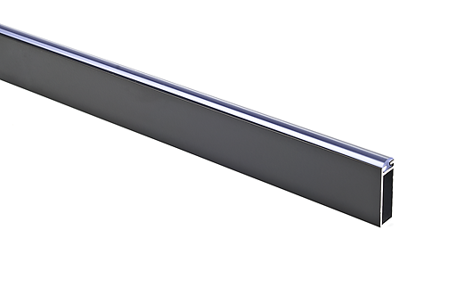 [0820003] BARRA COLGAR LINEA 1-2 10X30 MM. C/PVC ALUMINIO NEGRO (EN 2.500 MM.)