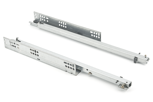 [4711435] GUIA CORREDERA OCULTA EXTRACCION PARCIAL PUSH P/COSTADO 16 METAL L350 MM. (JGO.)