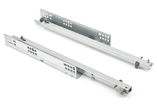 [4711490] GUIA CORREDERA OCULTA EXTRACCION PARCIAL C/AMORTIGUACION P/COS 16 METAL L450 MM. (JGO.)