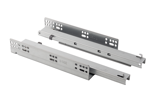 [4716170] GUIA CORREDERA OCULTA EXTR. TOTAL C/AMORTIGUACION P/COS 16 METAL TOP L350 MM. (JGO.)