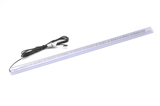 [6003128] SOPORTE LED "ZETA GLASSLINE" L120 MM. BLANCO NATURAL C/CABLE L2000 MM. PLASTICO TRANSPARENTE