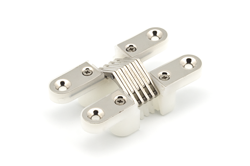 [1704407] BISAGRA P/MESA 13X65 MM. NIQUELADO/NYLON BLANCO