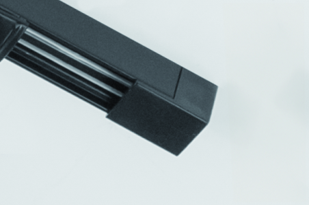 [6005112] TERMINAL PERFIL LED "TRACK" SUPERFICIE A/CABLE L2000 MM. A/MINIPLUG NEGRE SD