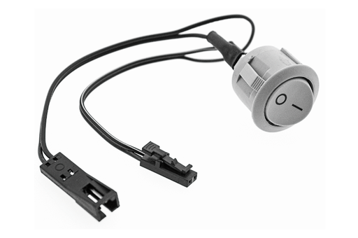 [6006210] INTERRUPTOR D.20 MM. C/2 CABLES L150 MM. C/CON. MACHO Y CON. HEMBRA GRIS