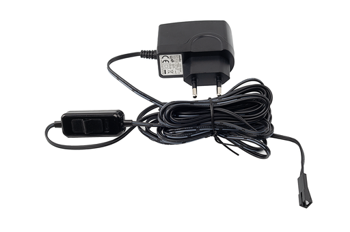 [6006318] TRANSFORMADOR LED 6 W. C/CABLE L2000 MM., INT. MANO C/CABLE L2000 MM. Y C/CON. HEMBRA NEGRO SD