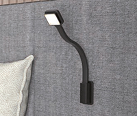 [6010252] LAMP LED "FLEXI 2Q" C/INT FIJ FRONTAL USB CABLE L2000 MM. PLUG BLANCO NATURAL 1,2 W. 5V NEGRO