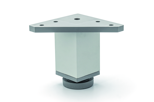 [6669100] PATA 40X40 MM. H100 MM. C/BASE Y REGULACION PLATA