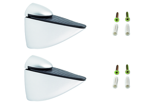 [6877031] SOPORTE ESTANTE PARED DECORATIVO "PELICANO" 4/35 MM. 20 KG. BLANCO (JGO. 2 UDS.)