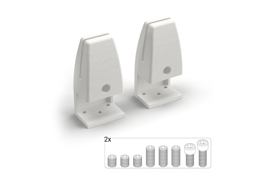 [7911000301] SUJECION P/PANEL AKUSTIX SOLIDO V BLANCO BRILLO (JGO. 2 UDS.)