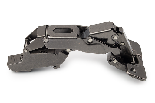 [185211670] BISAGRA TENS 35 CLIP C/AMORTIGUACION 165º SUPERACODADA M/T TITANIO