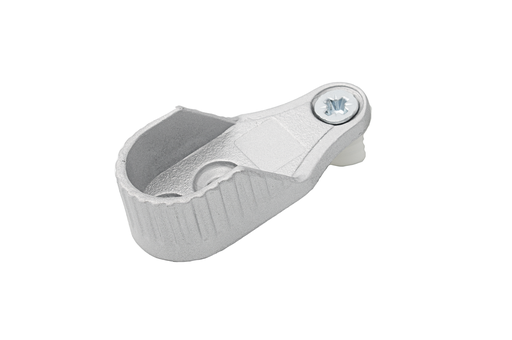 [0404726] SOPORTE P/BARRA OVAL LATERAL RAYAS C/TETON 10X7 ZAMAK GRIS PLATA