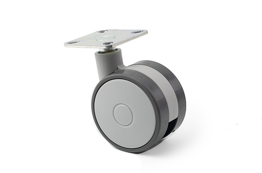 [7965048324] RUEDA "SPEEDY 60/20" D.60 MM. S NYLON GRIS 03 D GRIS 03 G GRIS C/PLETINA 47X47 MM. SD
