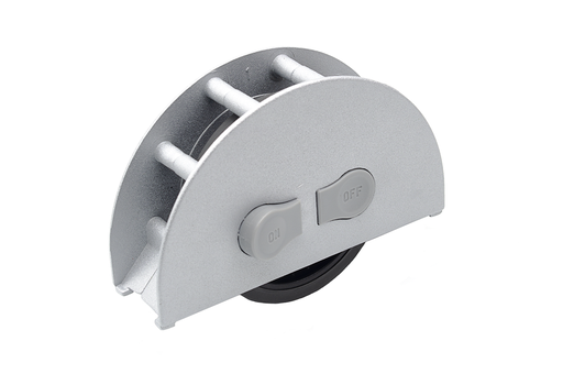 [7965110337] RODA ENCAST "ON-OFF" D.60 MM. AG25 MM. A/ FRE GOMA GRIS