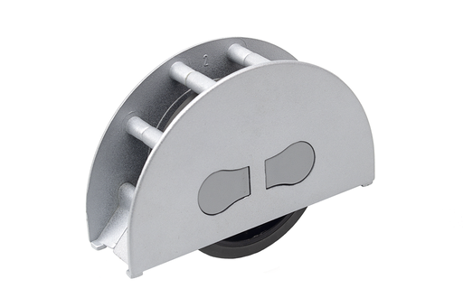 [7965110837] RUEDA ENCASTE "ON-OFF" D.60 MM. AG25 MM. S/ FRENO GOMA GRIS SD