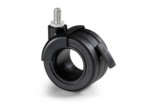 [7965138702] RUEDA "ROTOLA OFFICE" D.68 MM. S NYLON NEGRO G NEGRO PERNO M8X15 MM. FRENO NEGRO