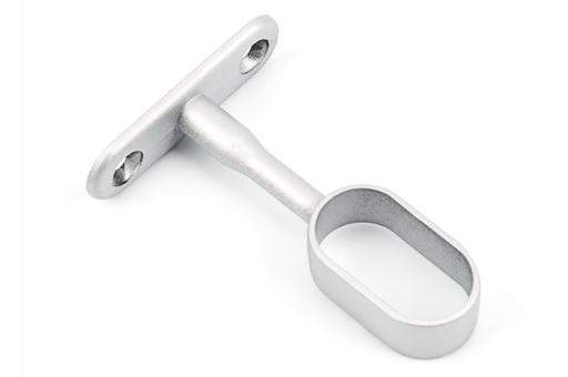 [0405326] SOPORTE P/BARRA OVAL SUPERIOR PASANTE 30X70 MM. GRIS PLATA