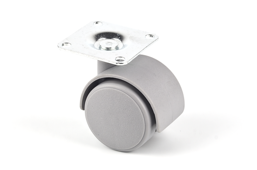 [9504032] RUEDA "SERIE 40" D.40 MM. C/PLETINA 42X42 MM. GRIS