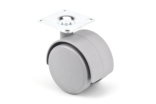 [9505032] RODA "SERIE 50" D.50 MM. A/PLATINA 42X42 MM. GRIS