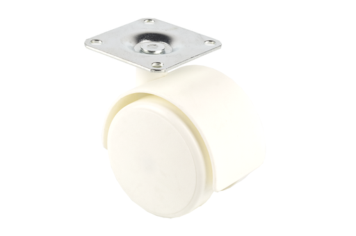[9505034] RODA "SERIE 50" D.50 MM. A/PLATINA 42X42 MM. BLANC