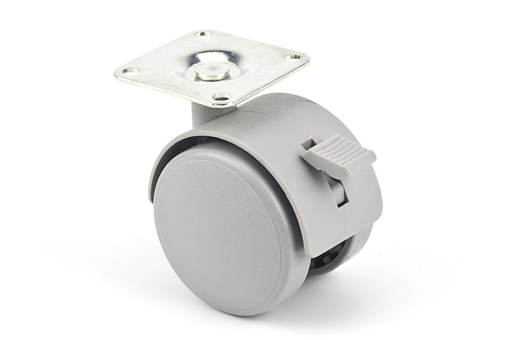 [9505093] RODA "SERIE 50" D.50 MM. A/PLATINA 42X42 MM. A/FRE GRIS