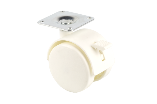 [9505094] RUEDA "SERIE 50" D.50 MM. C/PLETINA 42X42 MM. C/FRENO BLANCO
