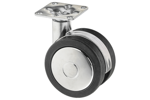 [9506087] RUEDA "310" D.60 MM. S CROMO G NEGRO C/PLETINA