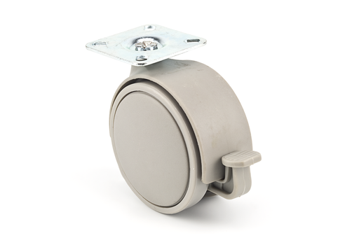 [9507591] RUEDA "SERIE BM" D.75 MM. C/PLETINA C/FRENO GRIS