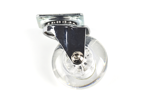 [9510550] RUEDA D.50 MM. SKA TRANSPARENTE C/PLETINA CROMADO