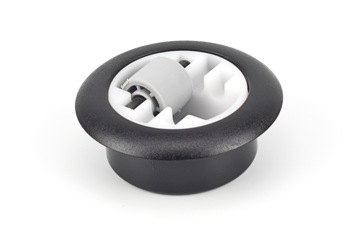 [9540402] RUEDA ENCASTE "BASE 40" D.40/15 MM. AG>22 MM. MOVIL DESPLAZADA NYLON GRIS