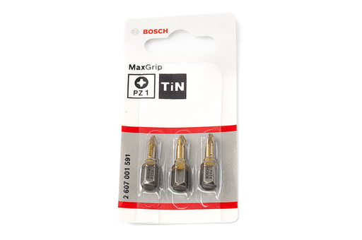 [9643070] PUNTA PZ1 TIN MAXGRIP L.25 MM. (3 UNITATS) (BOSCH) BU02214 SD