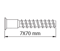 [AUZ0770] TORNILLO AUTORROSCANTE 7X70 MM. ALLEN 4 CINCADO