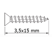 [TPZ1915] TIRAFONS DIN7505A 19-3,5X15 MM. CAP PLA PZ CINCAT