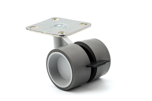 [7965113110] (KP) RODA "F60" D.60 S NYLON GRIS D GRIS G GRIS A/PLATINA 62X62 MM. FRE NEGRE CKP032+CKP031