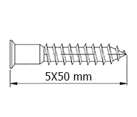 [35300550] AUZP0550 TORNILLO AUTORROSCANTE C/PUNTA 5X50 MM. ALLEN 3 CINCADO