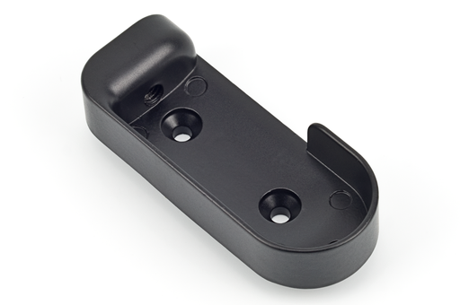 [0428013] SOPORTE P/BARRA MUNDIAL LATERAL IZQUIERDO H77 MM. NEGRO